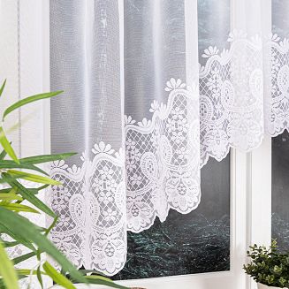 Firanka żakardowa gotowa na żabki DARIA 400x140 biała