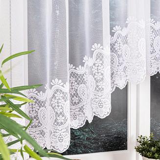 Firanka żakardowa gotowa na żabki DARIA 400x140 biała
