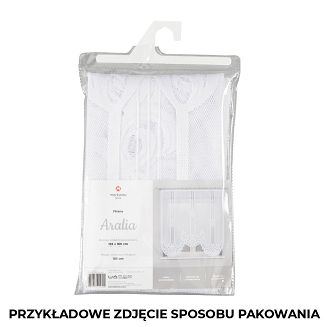 Firanka żakardowa gotowa na żabki DARIA 400x140 biała