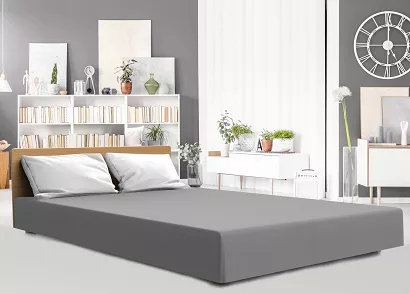 Prześcieradło jersey z elastanem z gumką 200x220 Darymex popielate