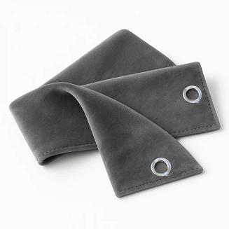 Szarfa do zasłony Velvet Soft 8x140 welurowa szara