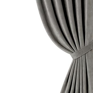 Szarfa do zasłony Velvet Soft 8x140 welurowa szara