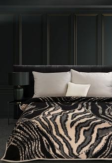 Koc narzuta AKRYL 220x240 Eurofirany beżowy/czarny