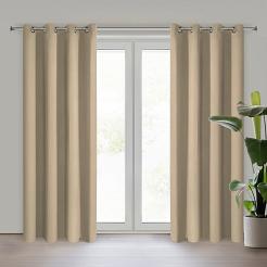 Zasłona gotowa na przelotkach NERISA 140x250 Eurofirany beżowy
