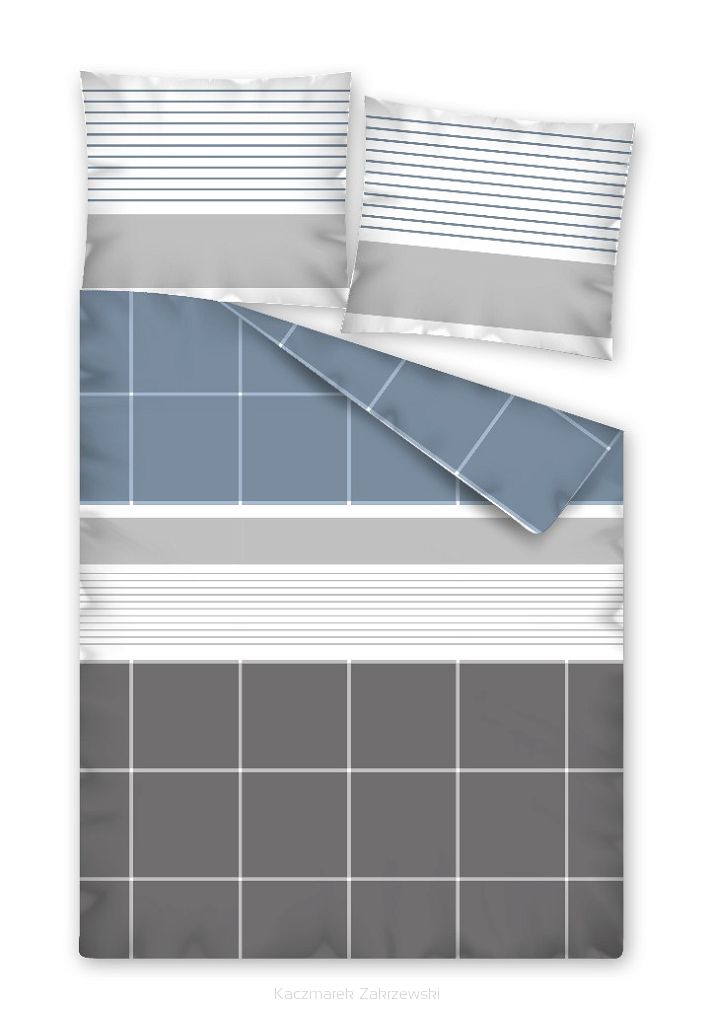 Pościel flanelowa 160 x 200 krata wzór 2297A