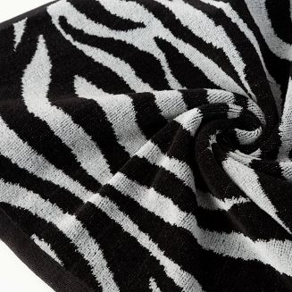 Ręcznik bawełniany ZEBRA 50x90 Eurofirany czarny/stalowy