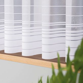Firanka żakardowa gotowa na żabki NELA 400x160 biała