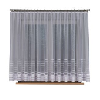 Firanka żakardowa gotowa na żabki NELA 400x160 biała