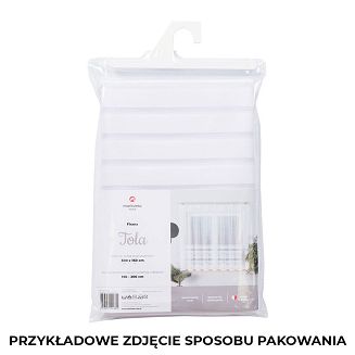 Firanka żakardowa gotowa na żabki NELA 400x160 biała