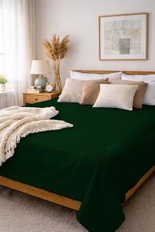 Prześcieradło bawełniane bez gumki 200x220 noris butelkowe