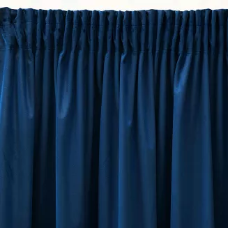 Zasłona gotowa na taśmie SIBEL 140x270 Eurofirany granatowa