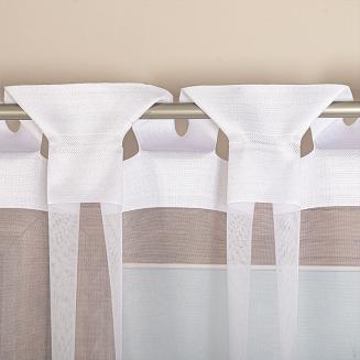 Firanka żakardowa gotowa na szelkach ELZA 300x240 biała