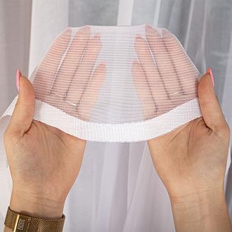 Firanka żakardowa gotowa na szelkach ELZA 300x240 biała