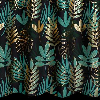 Zasłona gotowa na przelotkach MALTA 140x250 Eurofirany ciemnozielony