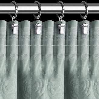 Zasłona gotowa na taśmie ROSES 140x270 Eva Minge Eurofirany miętowy