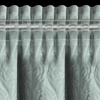 Zasłona gotowa na taśmie ROSES 140x270 Eva Minge Eurofirany miętowy