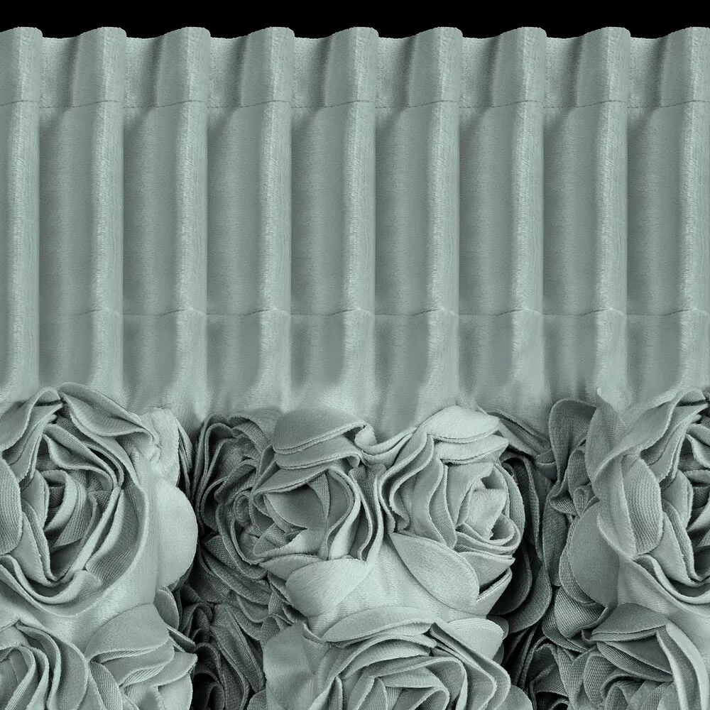Zasłona gotowa na taśmie ROSES 140x270 Eva Minge Eurofirany miętowy