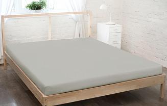 Prześcieradło jersey z gumką 120x200 szary