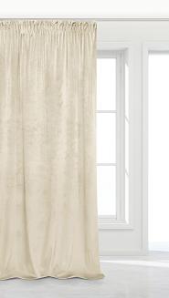 Kremowa Zasłona Welurowa Na Taśmie 140x270 Velvet Soft