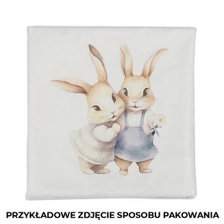 Poszewka dekoracyjna TULIPAN 40x40 welwetowa śmietankowa różowa