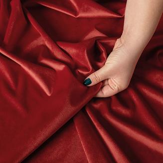 Zasłona gotowa na przelotkach VELVI 140x240 czerwona