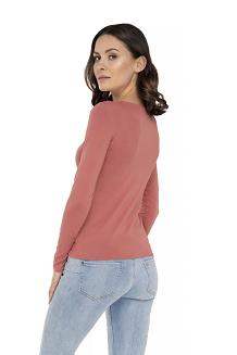 Bluzka damska z długim rękawem MANATI różowa