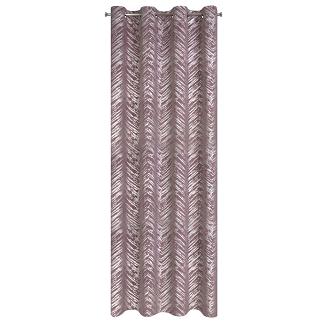 Zasłona gotowa na przelotkach SARA 140x250 Eurofirany pudrowy/srebrny