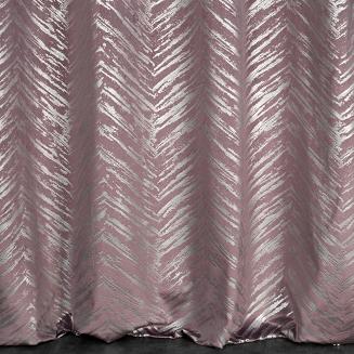 Zasłona gotowa na przelotkach SARA 140x250 Eurofirany pudrowy/srebrny