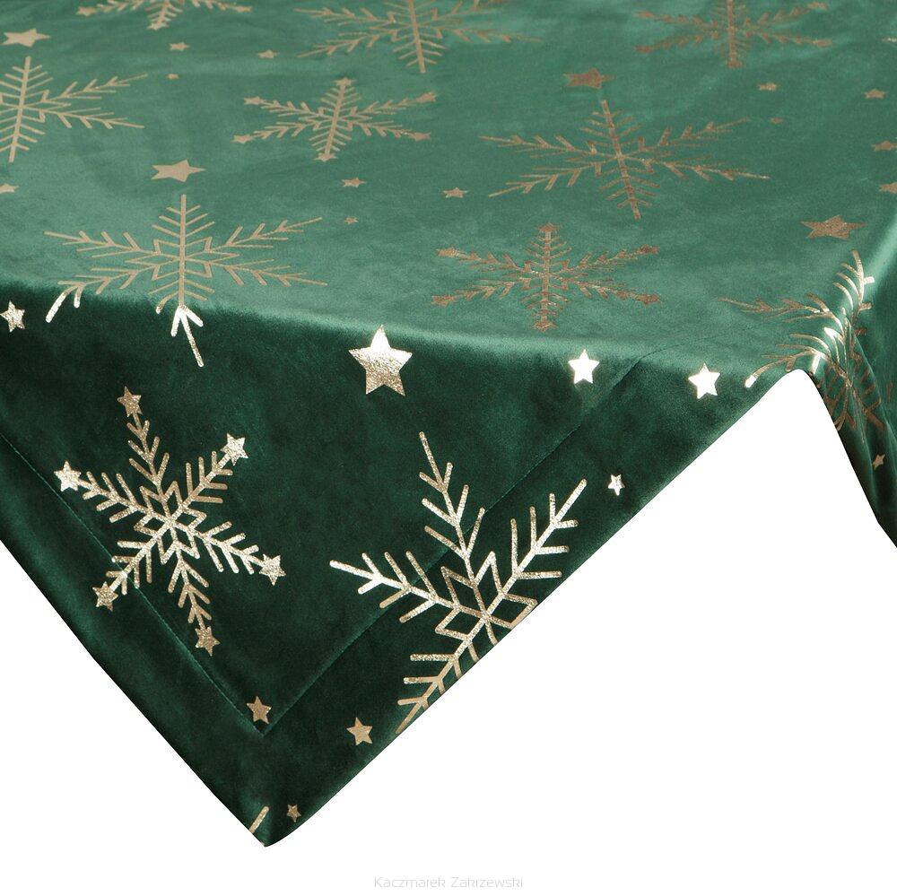 Obrus świąteczny 85x85 Eurofirany ciemnozielony
