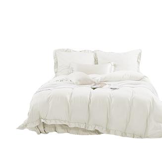 Pościel Ruffy 140x200 ecru z falbanką