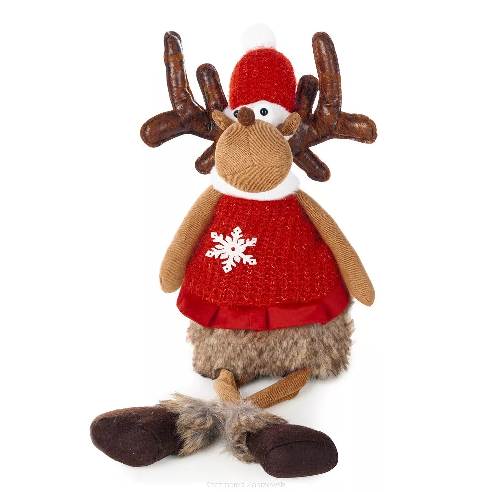 Figurka świąteczna DOLL 25x15x59 Eurofirany czerwony