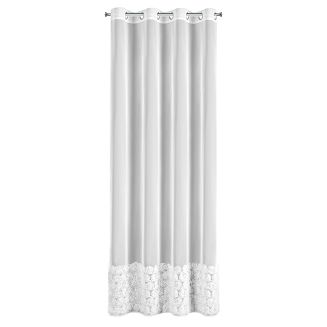 Zasłona gotowa na przelotkach ROSES 140x250 Eva Minge Eurofirany biały