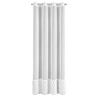 Zasłona gotowa na przelotkach ROSES 140x250 Eva Minge Eurofirany biały