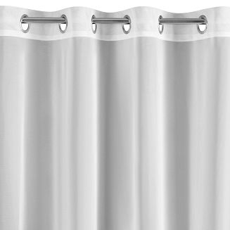 Zasłona gotowa na przelotkach ROSES 140x250 Eva Minge Eurofirany biały