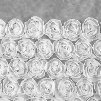 Zasłona gotowa na przelotkach ROSES 140x250 Eva Minge Eurofirany biały