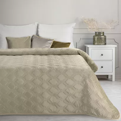 Narzuta dekoracyjna SOFIA 5 PREMIUM 220x240 kremowa geometryczny wzór