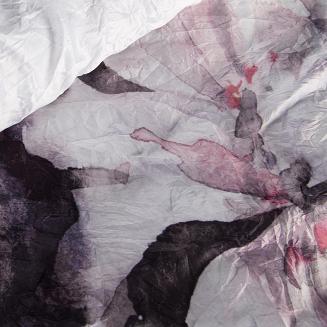 Pościel satynowa kreszowana 160x200 Eurofirany duże wrzosowe kwiaty