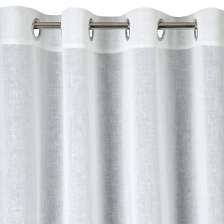 Zasłona gotowa na przelotkach PAOLA 140x250 Eurofirany biały