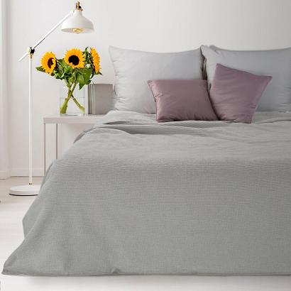 Koc narzuta LINDA 150x200 Eurofirany szary struktura wafla