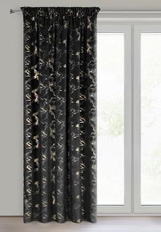 Zasłona gotowa na taśmie RAJA 140x270 Eurofirany czarny