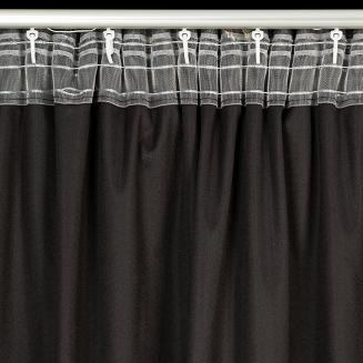 Zasłona gotowa na taśmie RAJA 140x270 Eurofirany czarny