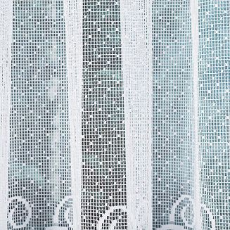 Firanka żakardowa gotowa na żabki HERNANI 600x160 biała