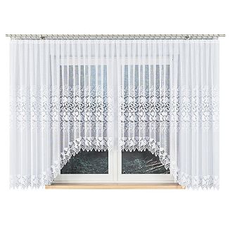 Firanka żakardowa gotowa na żabki HERNANI 600x160 biała