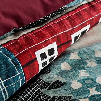 Komplet pościeli świąteczny POS 140x200 Eurofirany czerwony