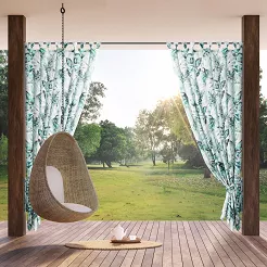 Zasłona gotowa na szelkach GARDEN2 155x200 Eurofirany biały
