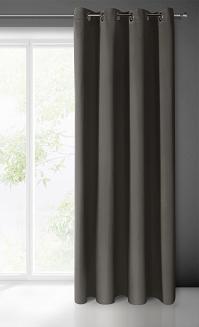 Zasłona gotowa na przelotkach LOGAN 140x250 Eurofirany grafitowy