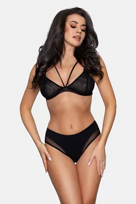 Figi damskie z tiulem Babell kod 179 czarne