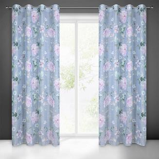 Zasłona gotowa na przelotkach FLORA 140x250 Eurofirany wielokolorowy