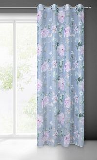 Zasłona gotowa na przelotkach FLORA 140x250 Eurofirany wielokolorowy