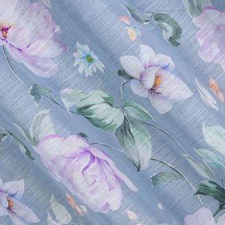 Zasłona gotowa na przelotkach FLORA 140x250 Eurofirany wielokolorowy